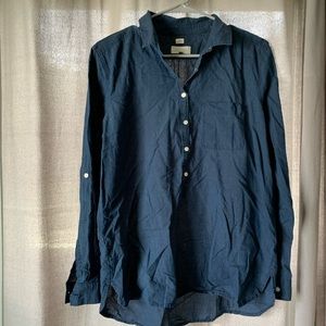 LOFT softened shirt, chambray style/blue size M